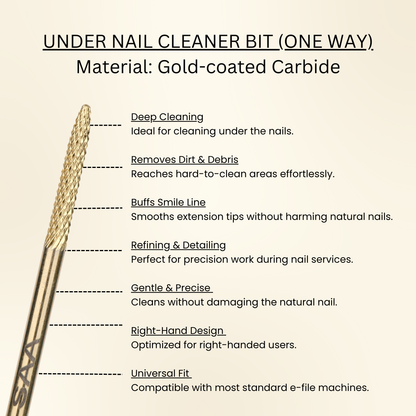Gold Carbide Under Nail Cleaner Bits - Fine