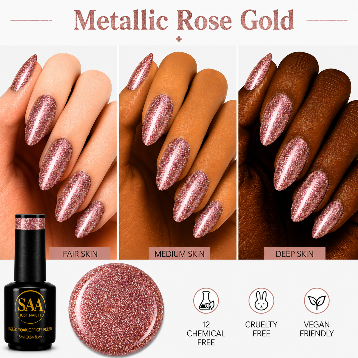 Metallic Rose Gold