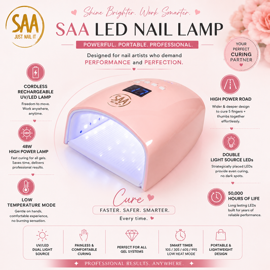 UV LED Cordless Nail Lamp 48w  Rechargeable#S10