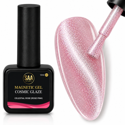 Magnetic Gel #02 - Cosmic Glaze - Celestial - Rose  Pink