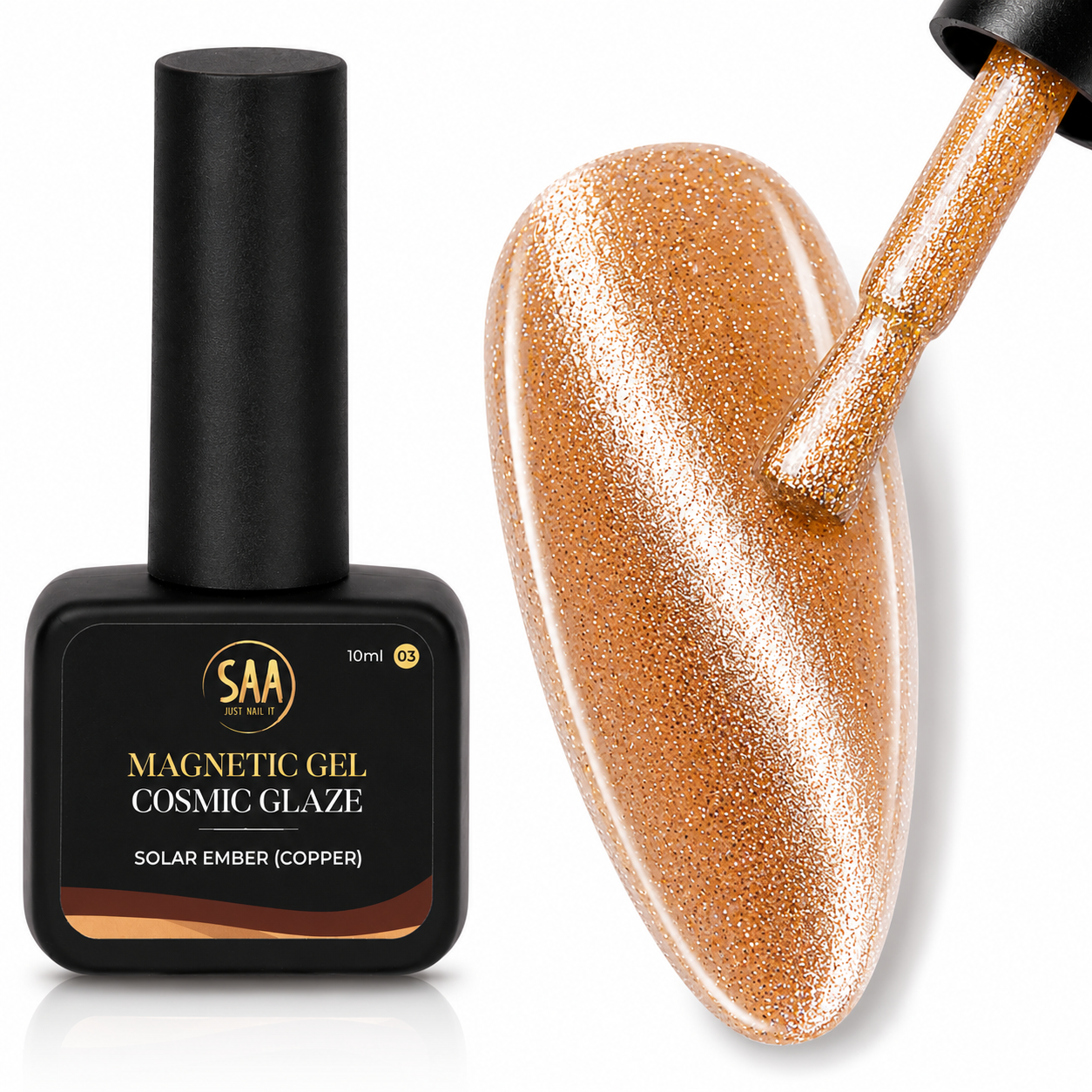 Magnetic Gel #03 - Cosmic Glaze - Solar Amber -  Copper